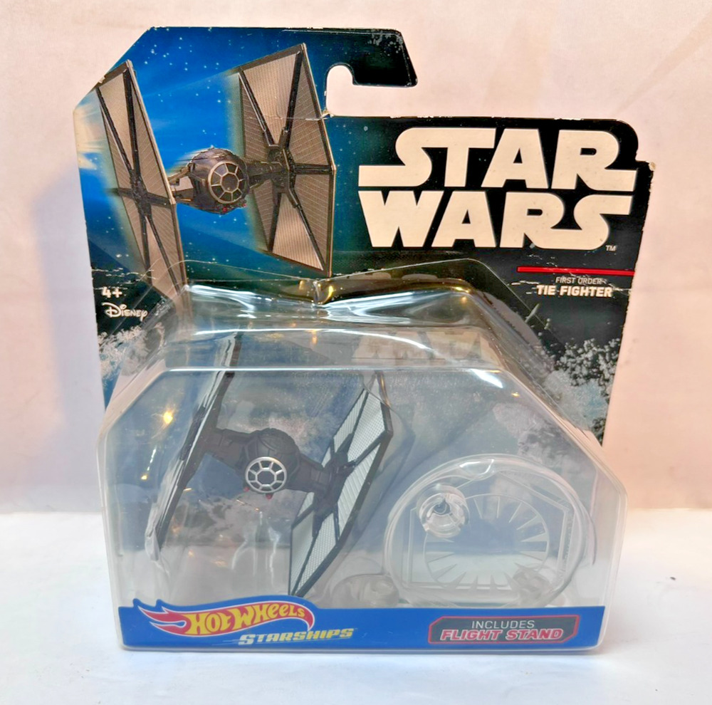 Star Wars First Order TIE Fighter 2015 Hot Wheels Starship Flight Stand - Sealed